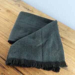 GOODFELLOW & CO BLACK & GREY WINTER WRAP SCARF WITH FRINGE